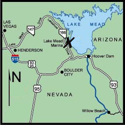Directions on getting to Lake Mead Marina and the FUNN Divers dive boat.